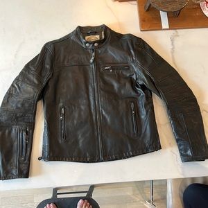 Brand new, never worn, leather jacket.  Purchased at the BMW dealership.